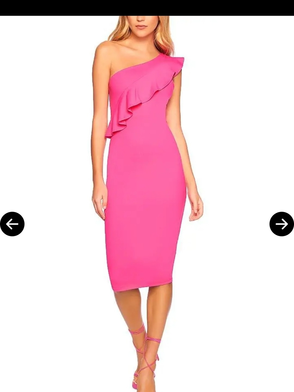SUSANA MONACO One Shoulder Ruffle Trim Dress